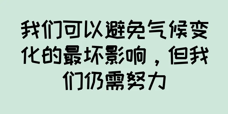 我们可以避免气候变化的最坏影响，但我们仍需努力