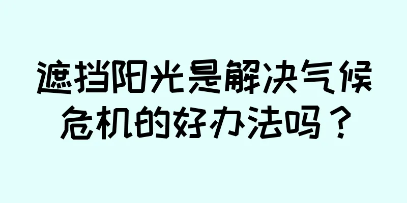 遮挡阳光是解决气候危机的好办法吗？