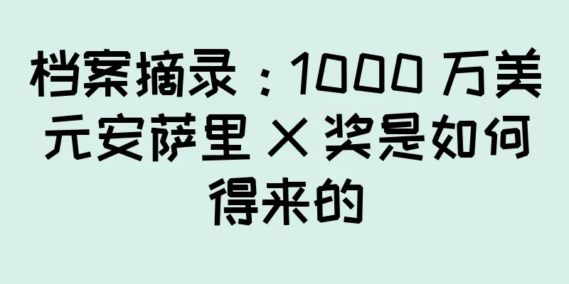 档案摘录：1000 万美元安萨里 X 奖是如何得来的