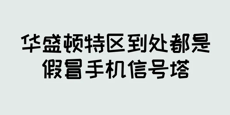 华盛顿特区到处都是假冒手机信号塔