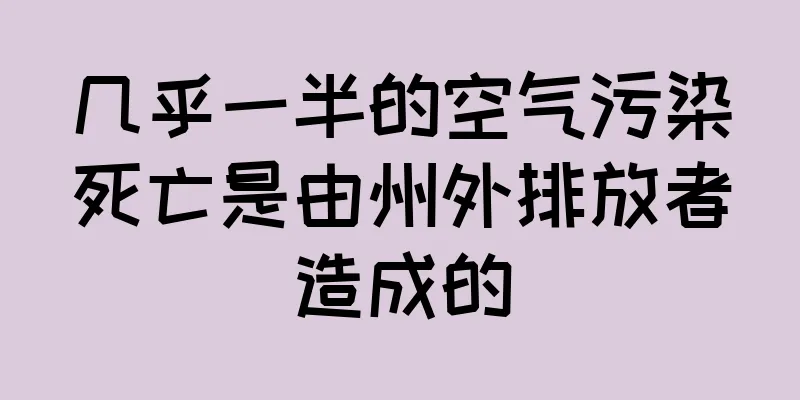 几乎一半的空气污染死亡是由州外排放者造成的