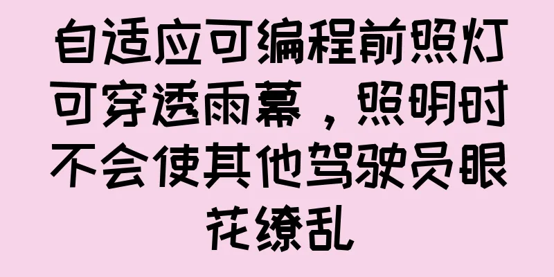 自适应可编程前照灯可穿透雨幕，照明时不会使其他驾驶员眼花缭乱