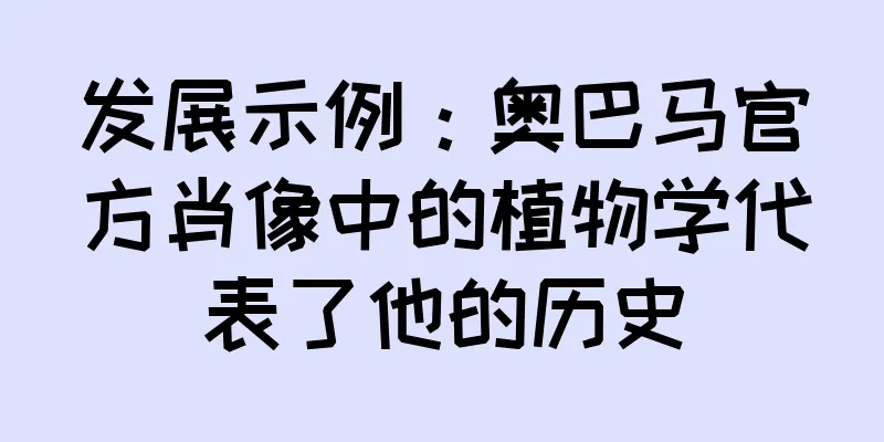 发展示例：奥巴马官方肖像中的植物学代表了他的历史