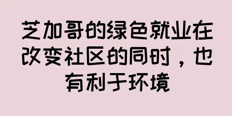 芝加哥的绿色就业在改变社区的同时，也有利于环境