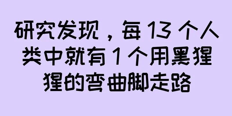 研究发现，每 13 个人类中就有 1 个用黑猩猩的弯曲脚走路