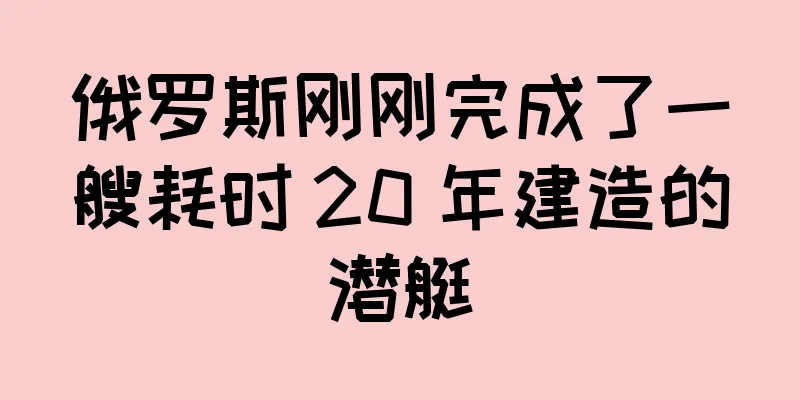 俄罗斯刚刚完成了一艘耗时 20 年建造的潜艇