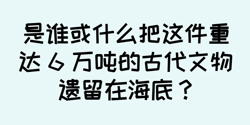 是谁或什么把这件重达 6 万吨的古代文物遗留在海底？