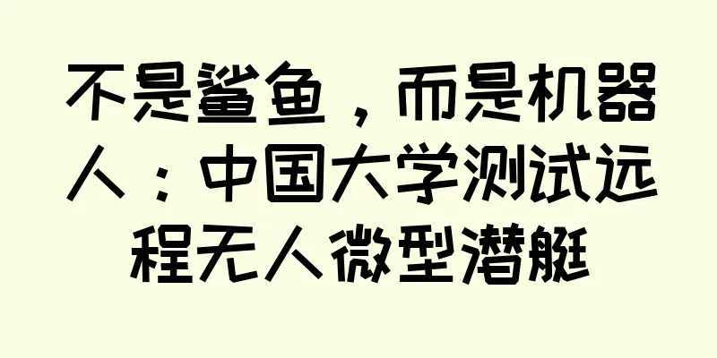 不是鲨鱼，而是机器人：中国大学测试远程无人微型潜艇