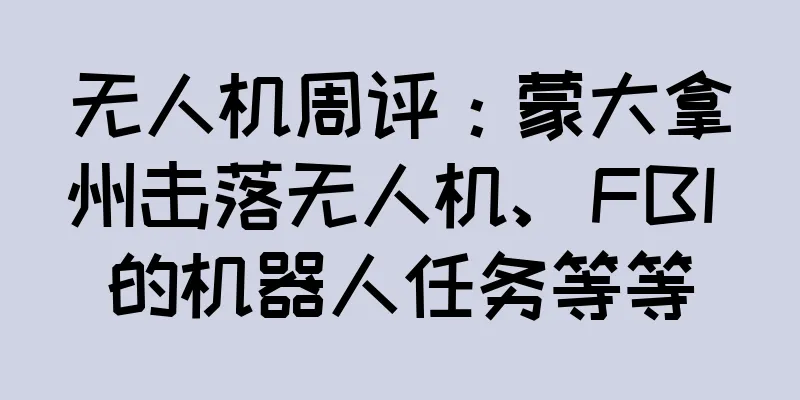 无人机周评：蒙大拿州击落无人机、FBI 的机器人任务等等