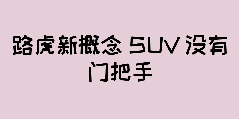 路虎新概念 SUV 没有门把手