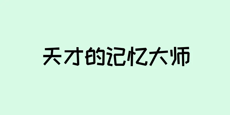 天才的记忆大师