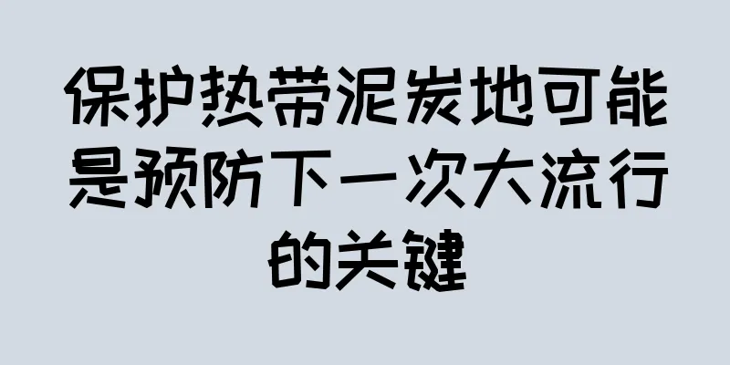 保护热带泥炭地可能是预防下一次大流行的关键