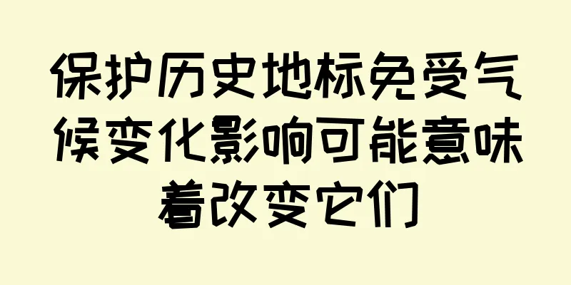 保护历史地标免受气候变化影响可能意味着改变它们