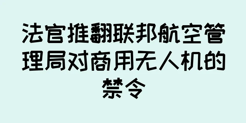 法官推翻联邦航空管理局对商用无人机的禁令