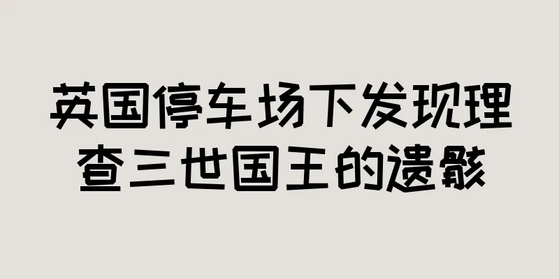 英国停车场下发现理查三世国王的遗骸