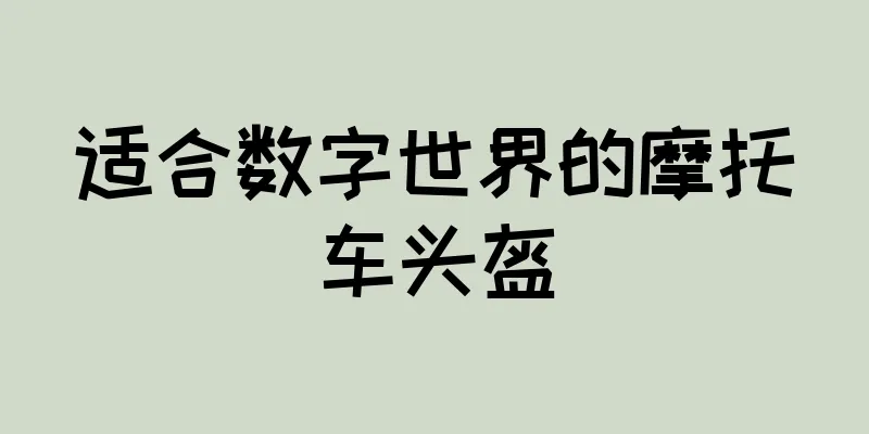 适合数字世界的摩托车头盔
