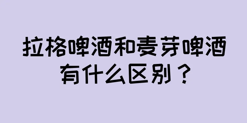 拉格啤酒和麦芽啤酒有什么区别？