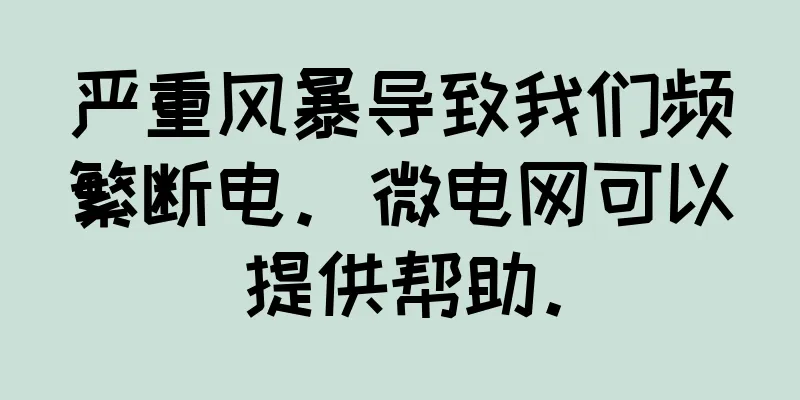 严重风暴导致我们频繁断电。微电网可以提供帮助。