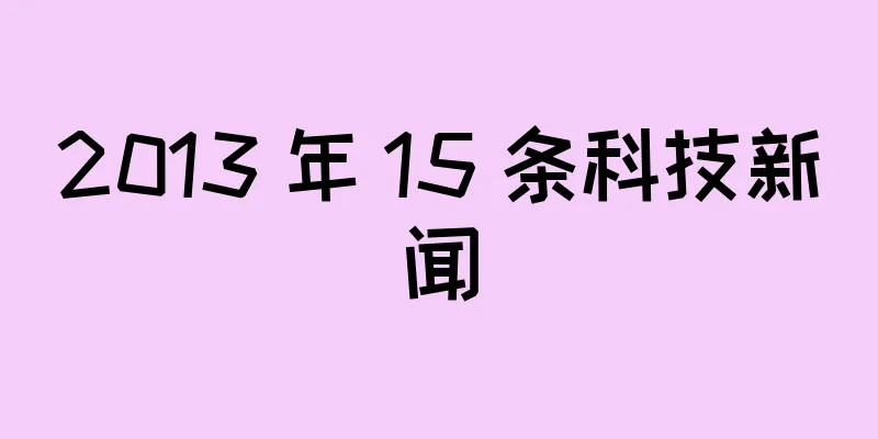 2013 年 15 条科技新闻