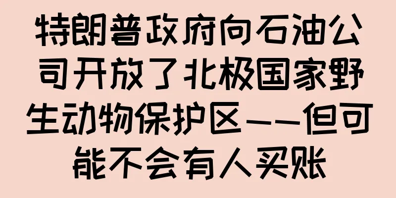 特朗普政府向石油公司开放了北极国家野生动物保护区——但可能不会有人买账