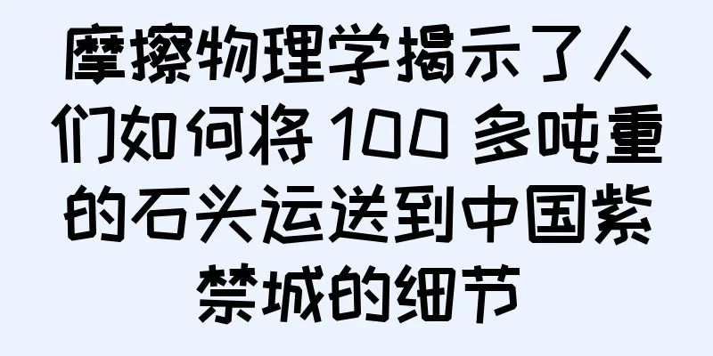 摩擦物理学揭示了人们如何将 100 多吨重的石头运送到中国紫禁城的细节