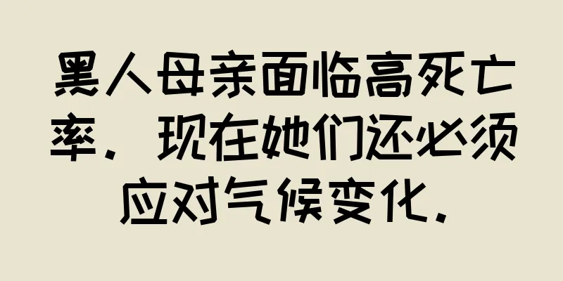 黑人母亲面临高死亡率。现在她们还必须应对气候变化。