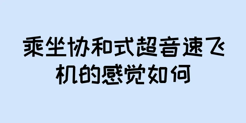 乘坐协和式超音速飞机的感觉如何