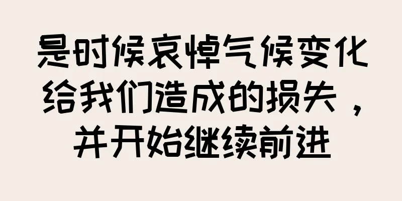 是时候哀悼气候变化给我们造成的损失，并开始继续前进