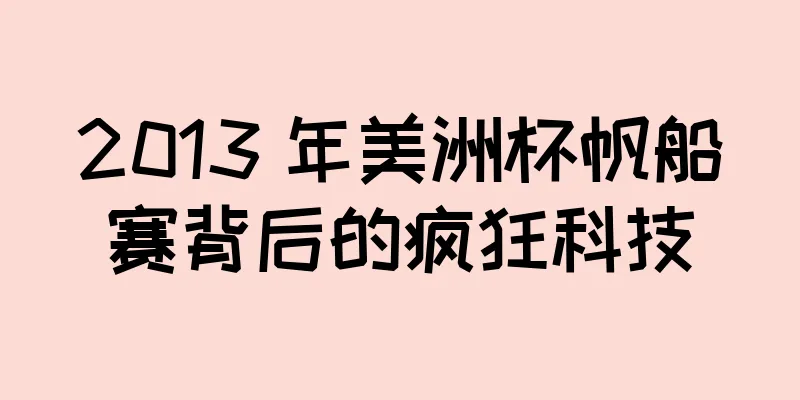 2013 年美洲杯帆船赛背后的疯狂科技