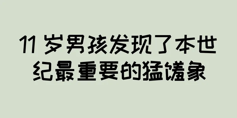 11 岁男孩发现了本世纪最重要的猛犸象