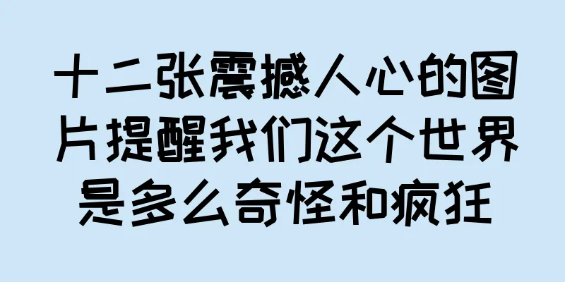 十二张震撼人心的图片提醒我们这个世界是多么奇怪和疯狂