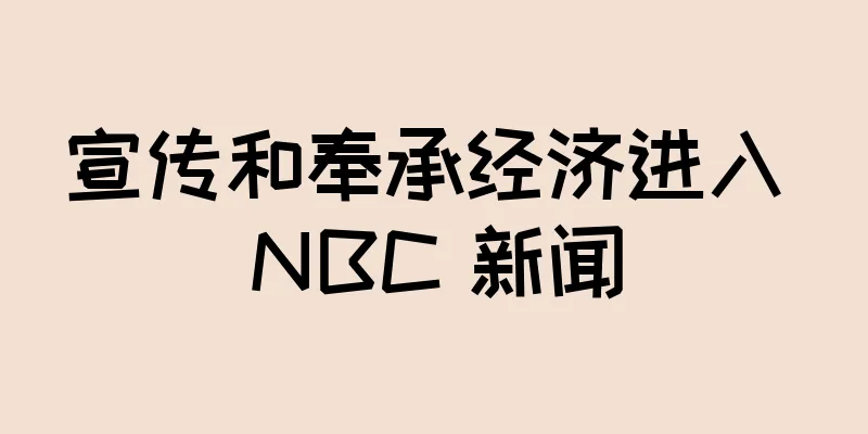 宣传和奉承经济进入 NBC 新闻