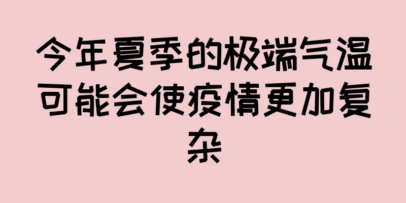今年夏季的极端气温可能会使疫情更加复杂