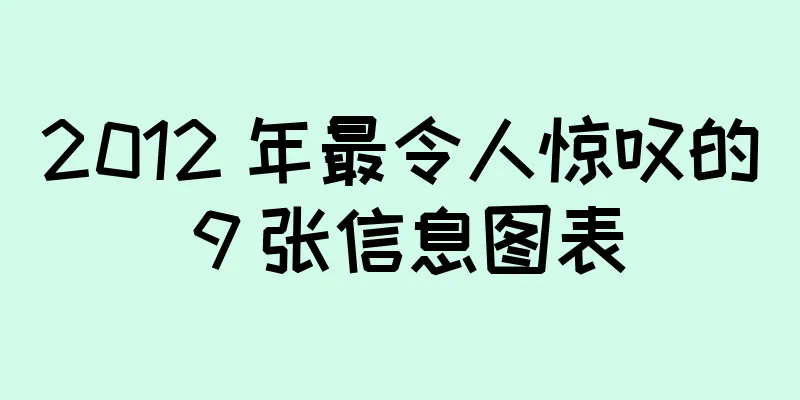 2012 年最令人惊叹的 9 张信息图表