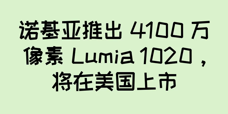 诺基亚推出 4100 万像素 Lumia 1020，将在美国上市