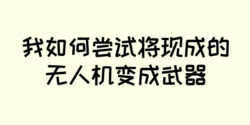 我如何尝试将现成的无人机变成武器