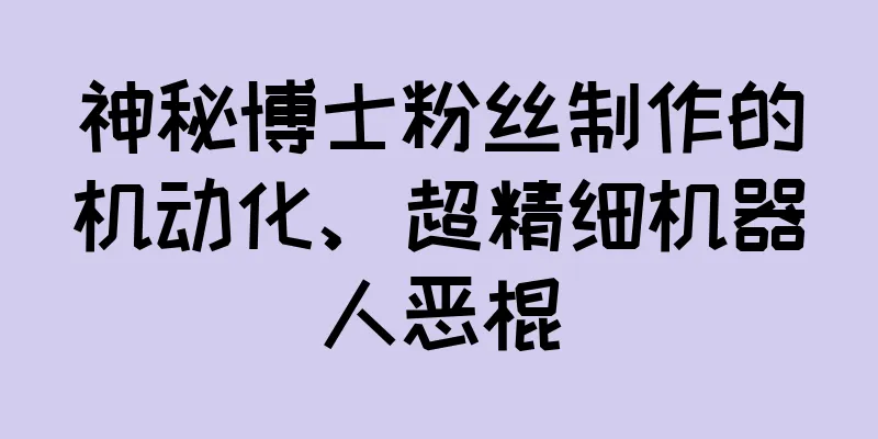 神秘博士粉丝制作的机动化、超精细机器人恶棍