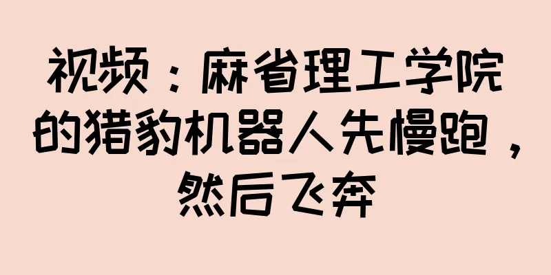 视频：麻省理工学院的猎豹机器人先慢跑，然后飞奔