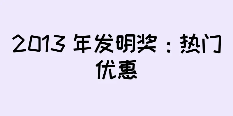 2013 年发明奖：热门优惠