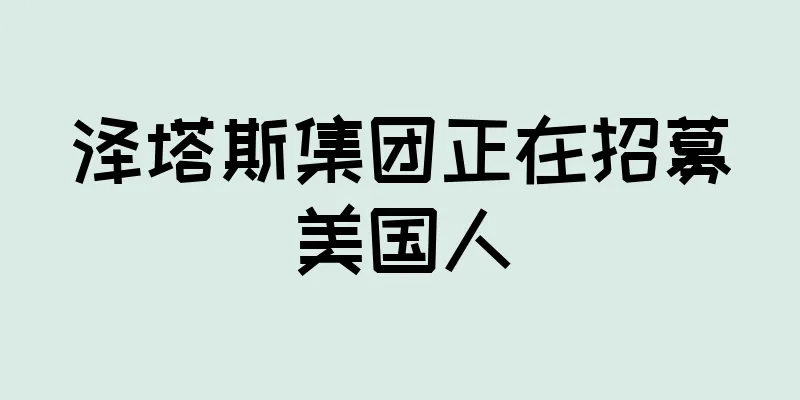 泽塔斯集团正在招募美国人
