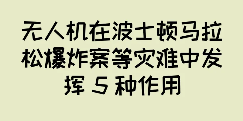 无人机在波士顿马拉松爆炸案等灾难中发挥 5 种作用