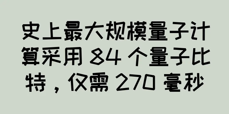 史上最大规模量子计算采用 84 个量子比特，仅需 270 毫秒