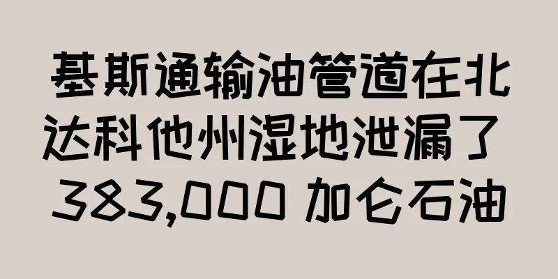 基斯通输油管道在北达科他州湿地泄漏了 383,000 加仑石油