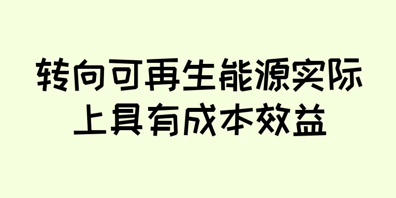 转向可再生能源实际上具有成本效益