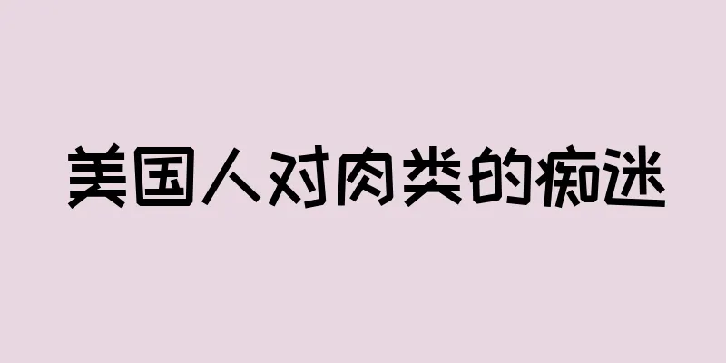 美国人对肉类的痴迷
