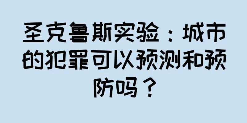 圣克鲁斯实验：城市的犯罪可以预测和预防吗？