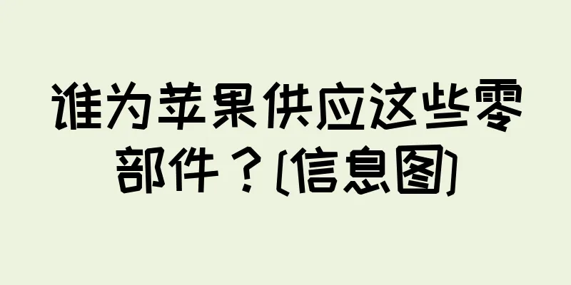 谁为苹果供应这些零部件？[信息图]