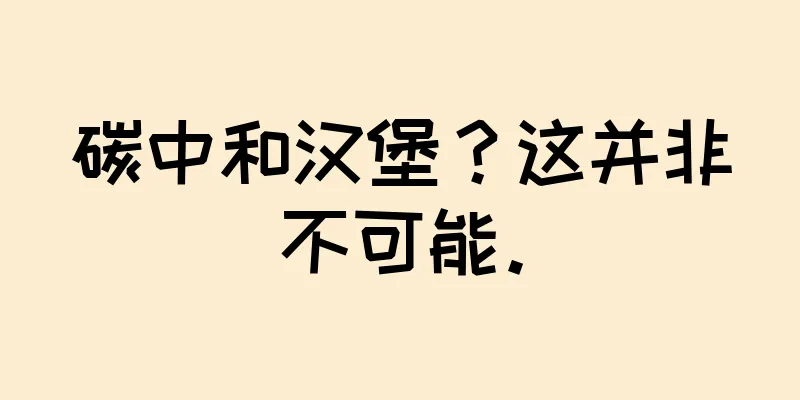 碳中和汉堡？这并非不可能。