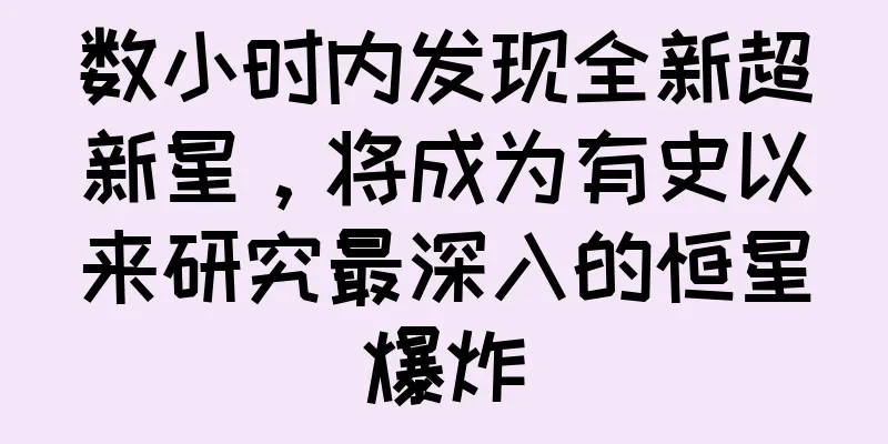 数小时内发现全新超新星，将成为有史以来研究最深入的恒星爆炸