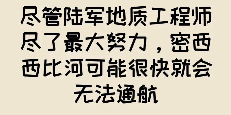 尽管陆军地质工程师尽了最大努力，密西西比河可能很快就会无法通航
